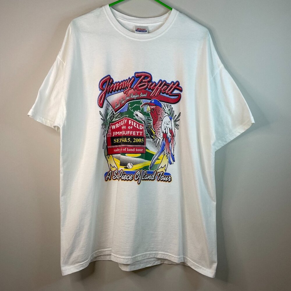 Vintage 2005 Jimmy Buffett "A Salty Piece of Land" Tour White Shirt Size XL